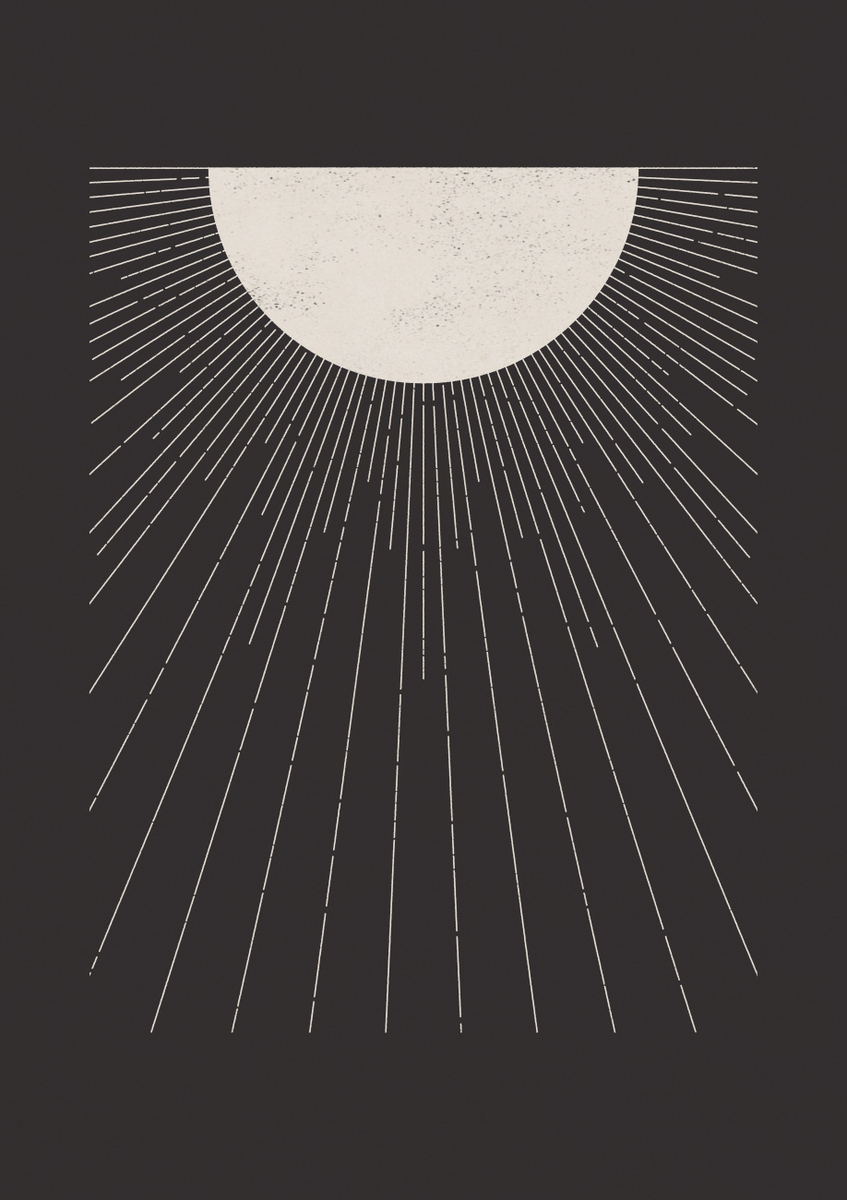 Quadro Woodblock The Sun Reverse