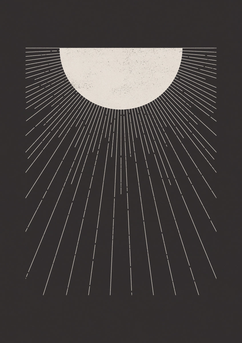 Quadro Woodblock The Sun Reverse