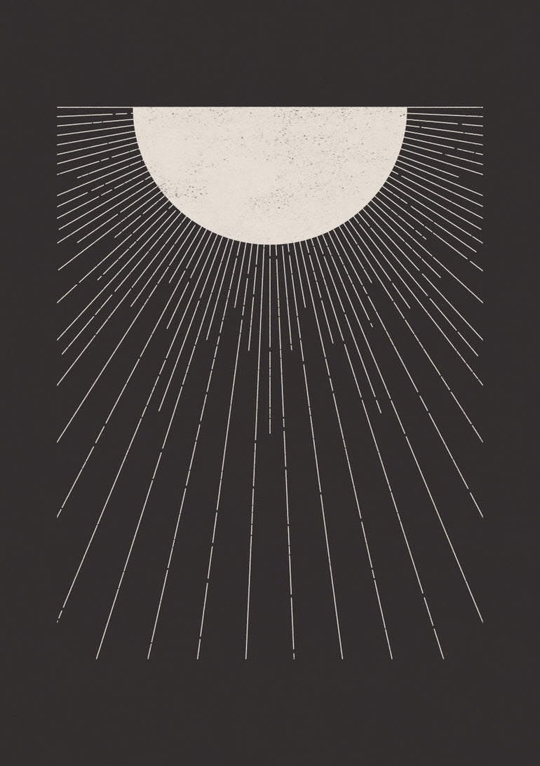 Quadro Woodblock The Sun Reverse