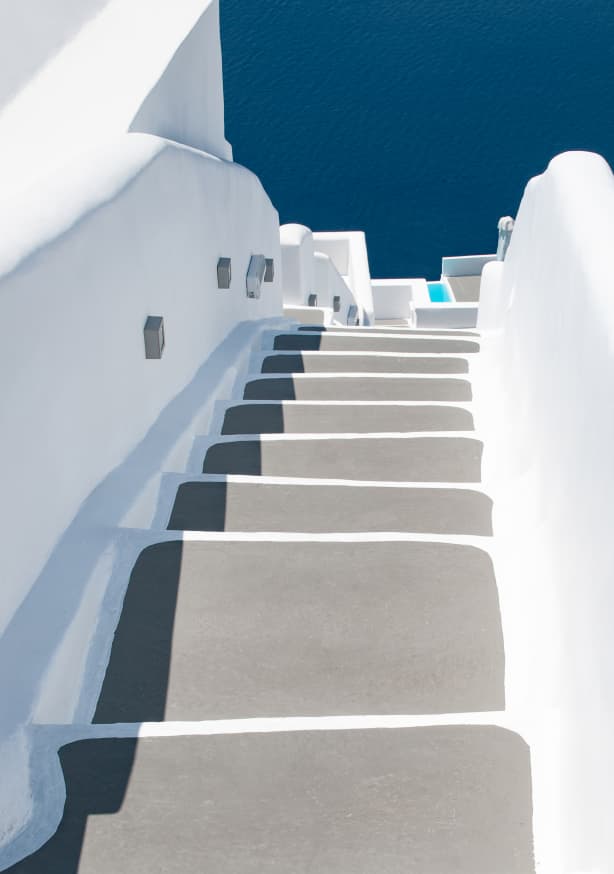 Quadro Steps to pool and sea by Linda Wride - Obrah | Quadros e Posters para Transformar a Parede