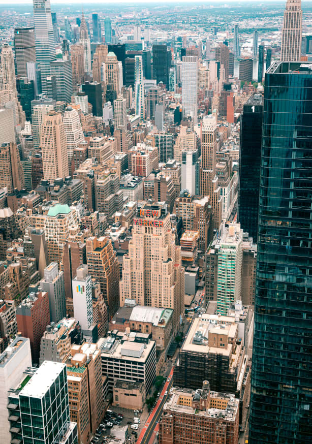 Quadro New York City From Above By Raisa Zwart