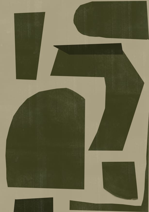 Quadro Green Composition  1 By the Miuus Studio