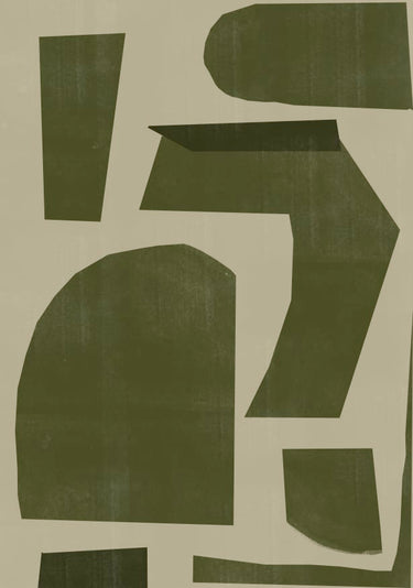 Quadro Green Composition  1 By the Miuus Studio