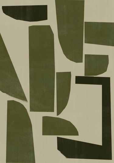 Quadro Green Composition  3 By the Miuus Studio