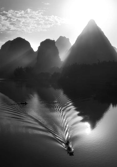 Quadro Fisherman At Sunrise By Fabrizio Massetti