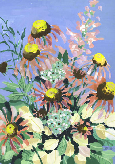 Quadro Echinacea Blue Sky By Ania Zwara