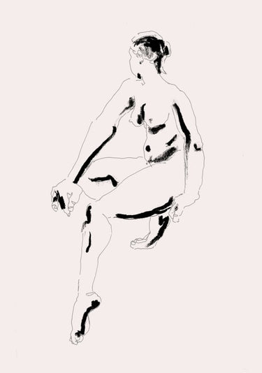 Quadro Naked Woman Black and White By Francesco Gulina