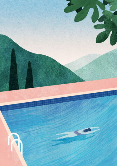 Quadro Swimming Pool II By Longwayhome