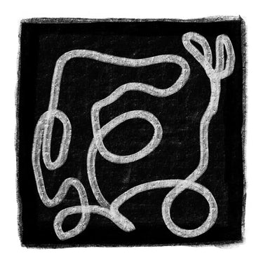 Quadro Black Scribble Lines 1 By Sharyn Bursic