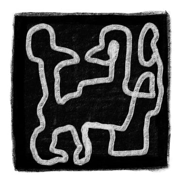 Quadro Black Scribble 2 By Sharyn Bursic