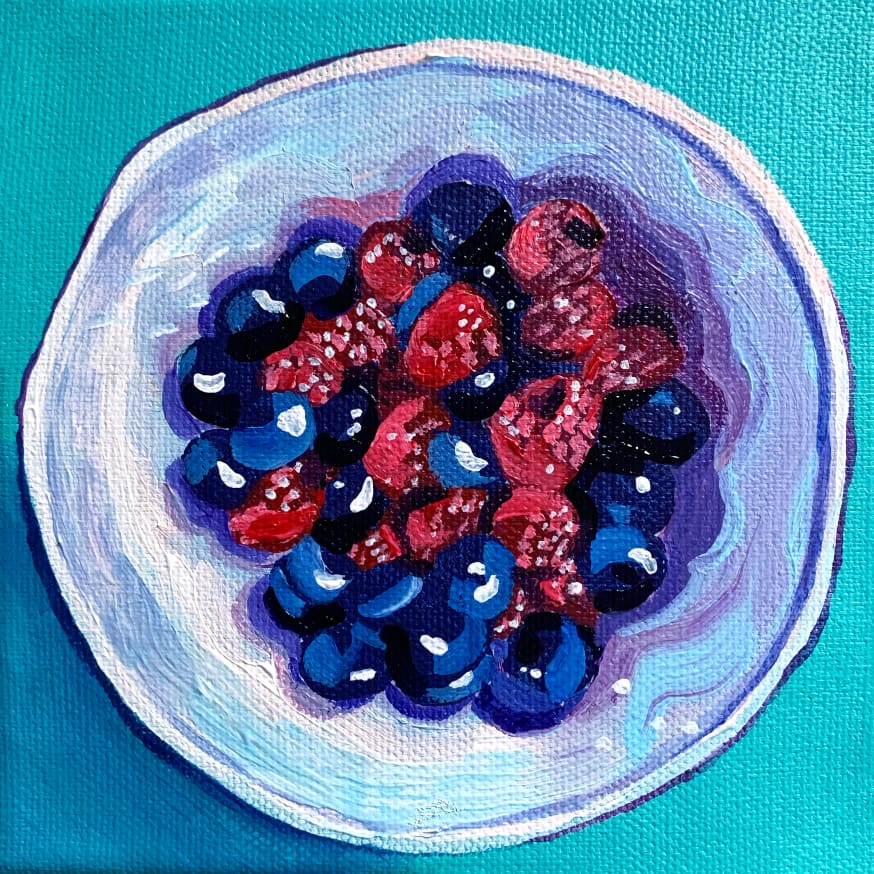 Quadro Bowl of Red Fruits