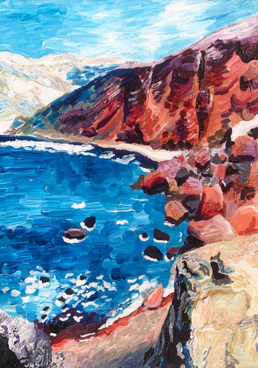 Quadro Red Sand Beach By Key and Sea