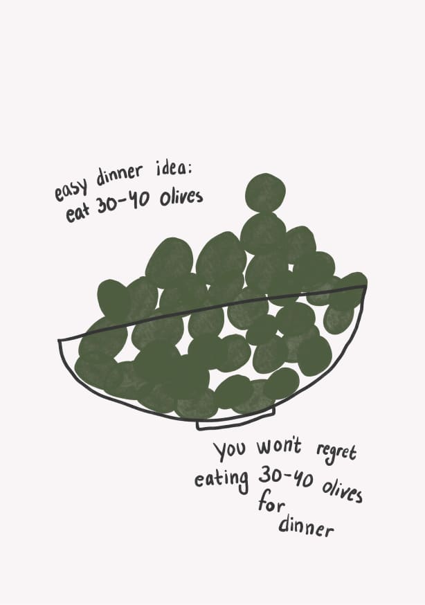 Quadro Olives For Dinner By Athene Fritsch