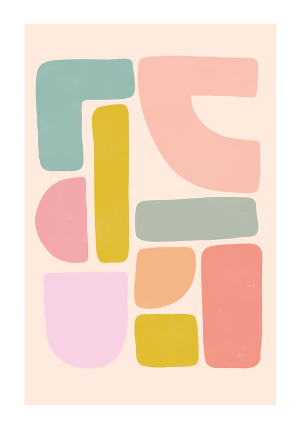 Quadro Abstract Colorful Shapes - Obrah | Quadros e Posters para Transformar a Parede