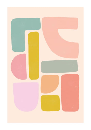Quadro Abstract Colorful Shapes - Obrah | Quadros e Posters para Transformar a Parede