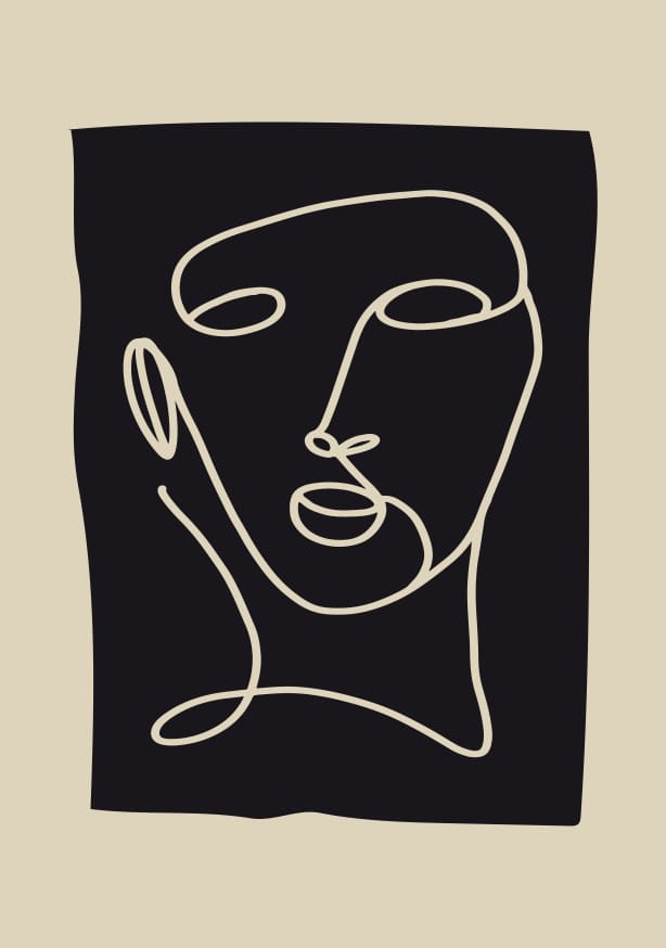 Quadro Abstract Face 1 - Obrah | Quadros e Posters para Transformar a Parede