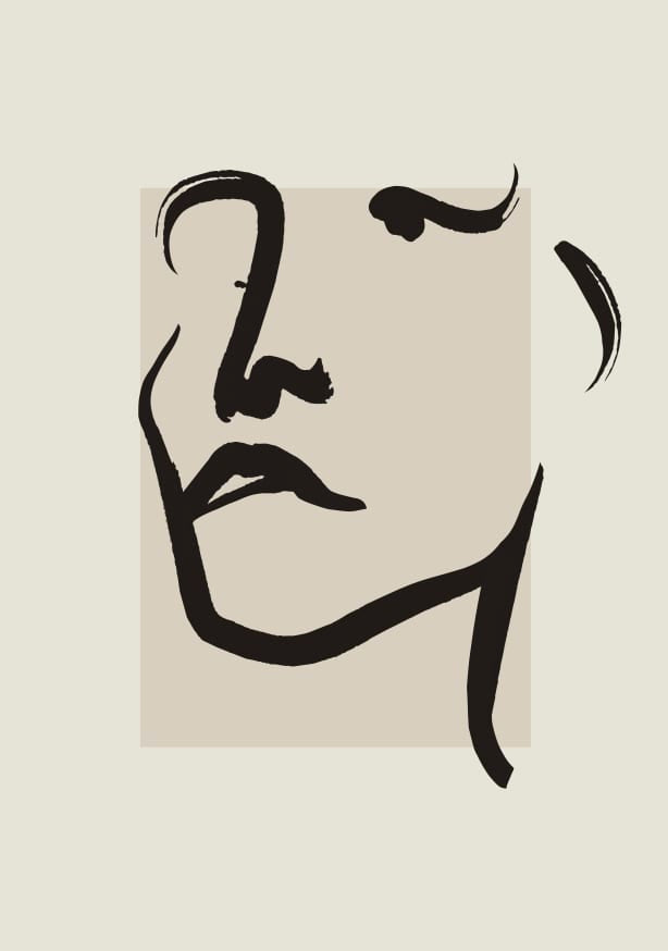 Quadro Abstract Face no 8 - Obrah | Quadros e Posters para Transformar a Parede