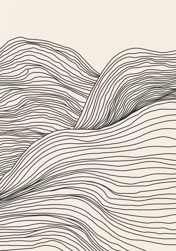 Quadro Abstract Lines Landscape