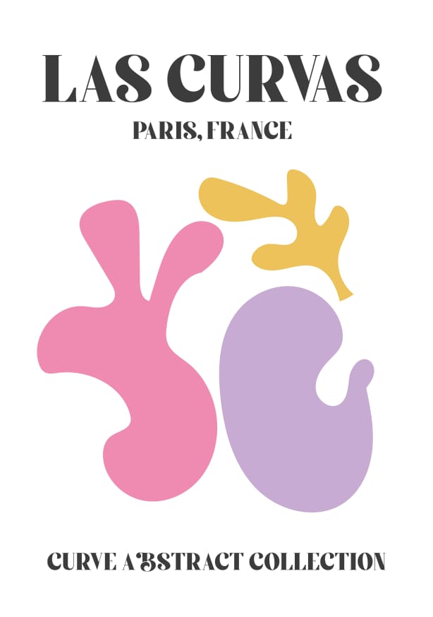 Quadro Abstract Shapes Matisse Pink Paris - Obrah | Quadros e Posters para Transformar a Parede