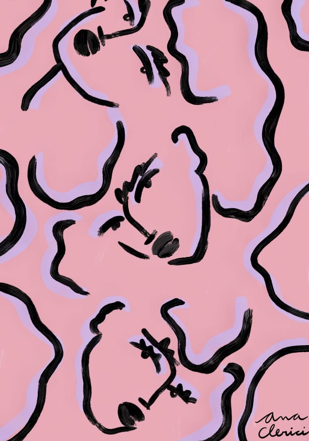 Quadro Pink Faces