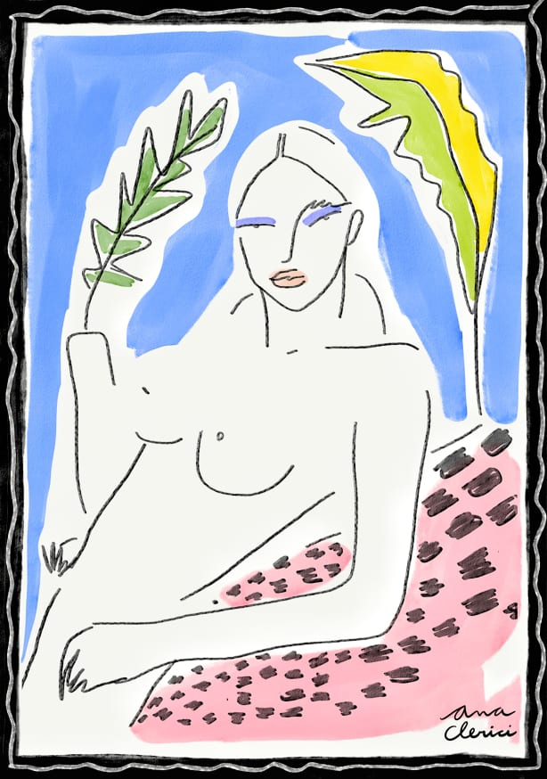 Quadro Watercolor Nude
