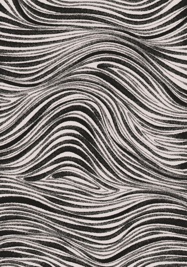 Quadro Black White Irregular Lines