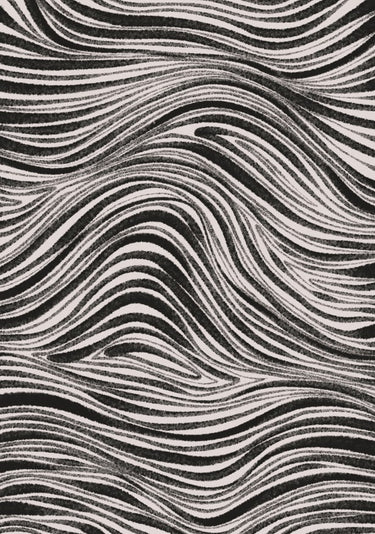 Quadro Black White Irregular Lines