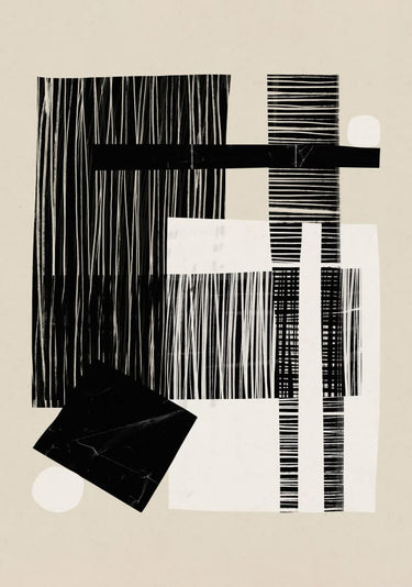 Quadro Black White Layers #1