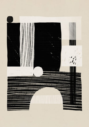 Quadro Black White Layers #2