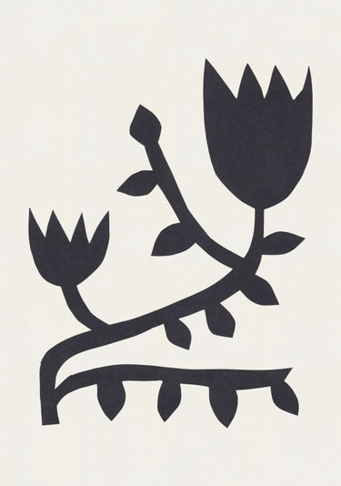 Quadro Black Branch with Two Flowers