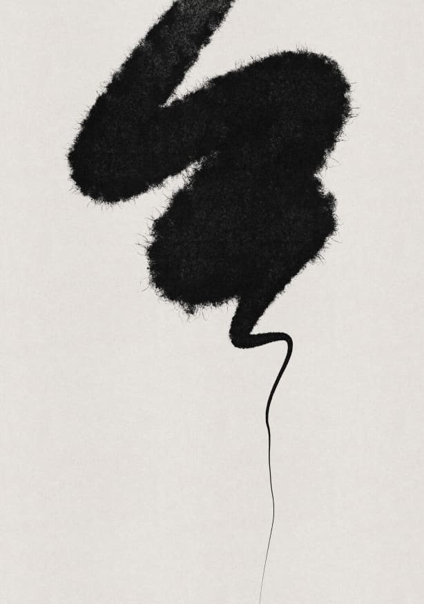 Quadro Black Brushstroke