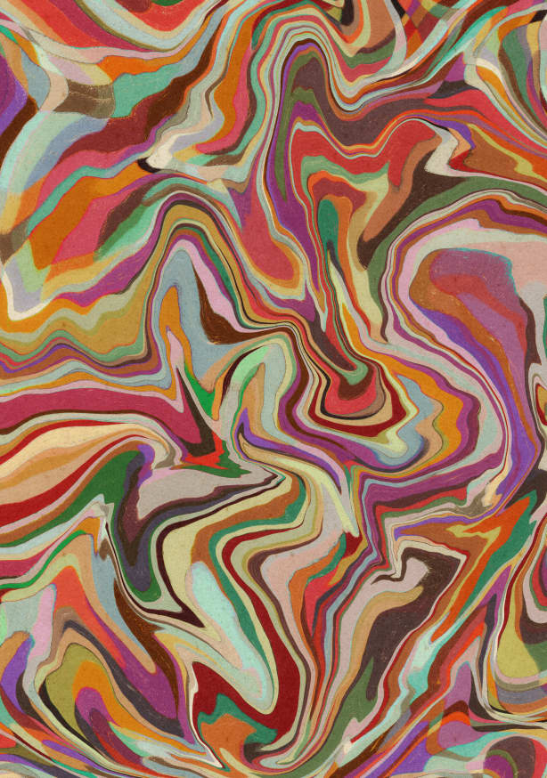 Quadro Colorful Liquid Swirl