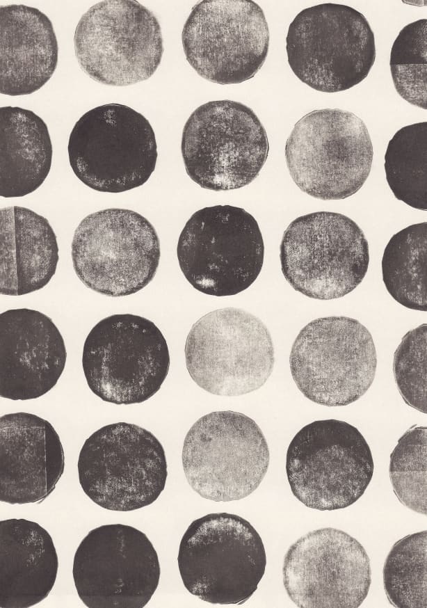 Quadro Linocut Circle Pattern
