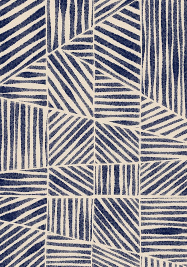 Quadro Navy Blue Striped Pattern #1