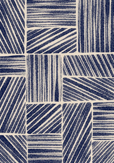 Quadro Navy Blue Striped Pattern #3