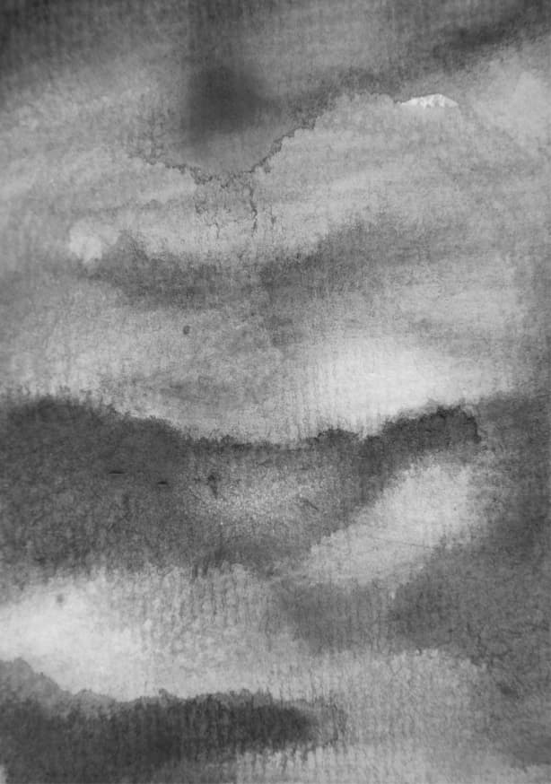 Quadro Aquarelle Meets Pencil Black Clouds - Obrah | Quadros e Posters para Transformar a Parede