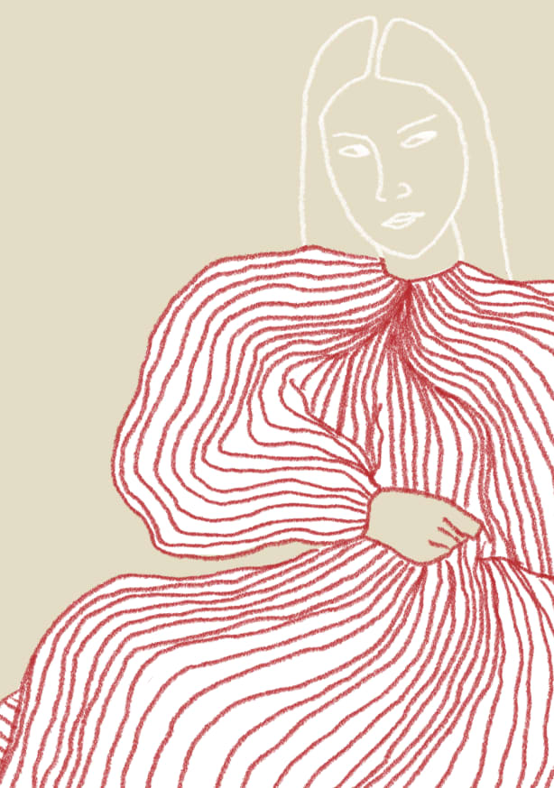 Quadro Lady in Red Dress - Obrah | Quadros e Posters para Transformar a Parede