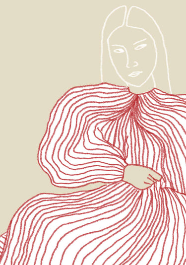 Quadro Lady in Red Dress - Obrah | Quadros e Posters para Transformar a Parede