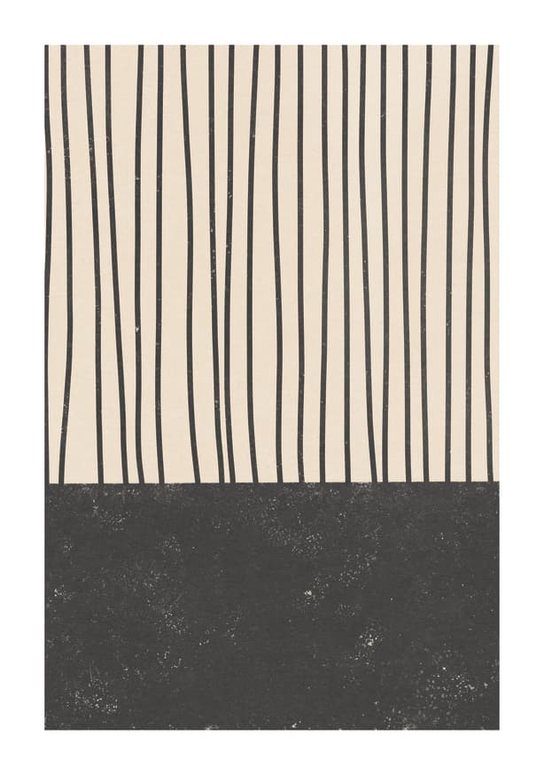 Quadro Black and Beige Minimalist Lines - Obrah | Quadros e Posters para Transformar a Parede