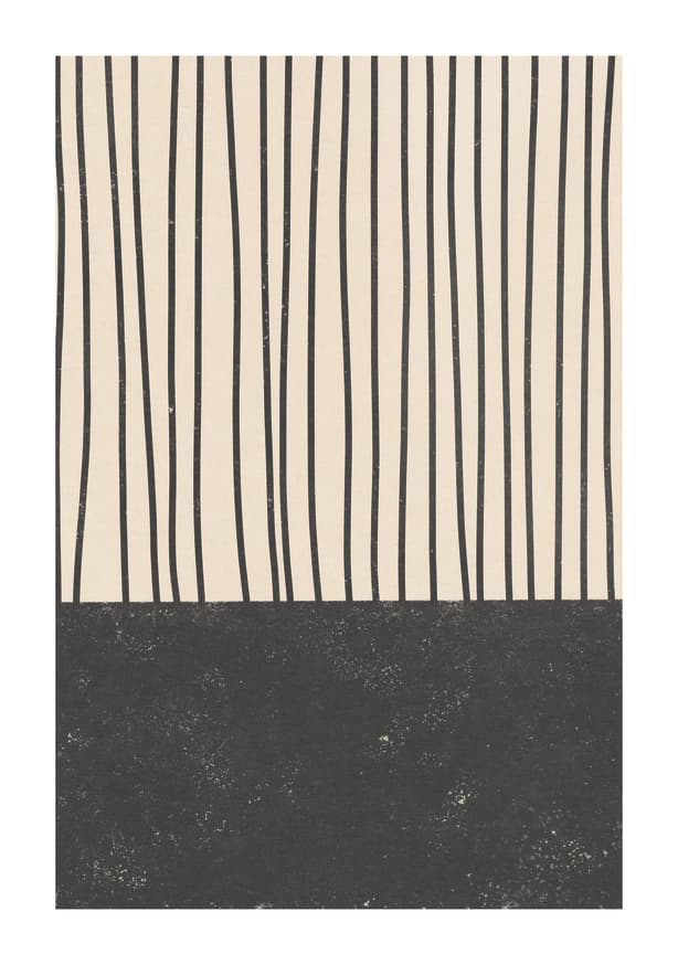 Quadro Black and Beige Minimalist Lines