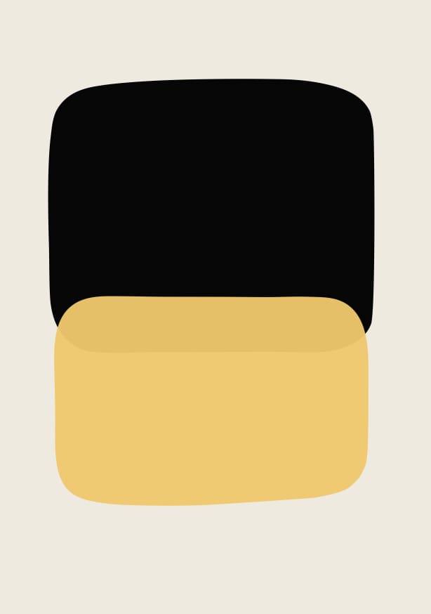 Quadro Black and Yellow Composition - Obrah | Quadros e Posters para Transformar a Parede
