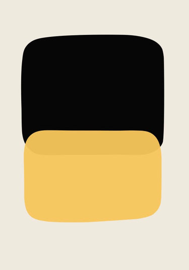 Quadro Black and Yellow Composition - Obrah | Quadros e Posters para Transformar a Parede