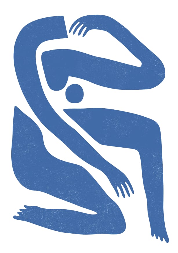 Quadro Blue Body Abstract