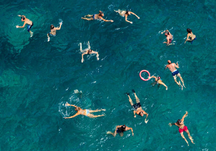 Quadro Blue Water Swim By Carlo Tonti - Obrah | Quadros e Posters para Transformar a Parede