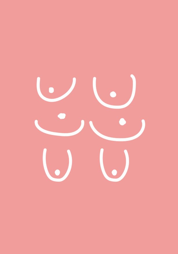 Quadro Boobies Shapes Pink - Obrah | Quadros e Posters para Transformar a Parede