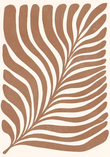 Quadro Burnt Orange Abstract Leaf - Obrah | Quadros e Posters para Transformar a Parede