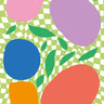 Quadro Checkerboard Pastels Abstract Summer Fruits - Obrah | Quadros e Posters para Transformar a Parede