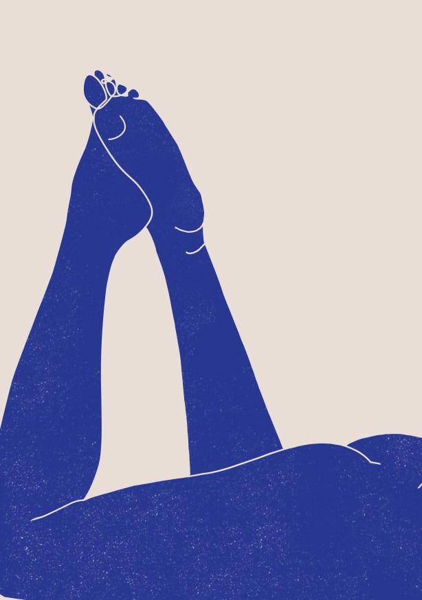 Quadro Closeup Nude Blockprint 2 - Obrah | Quadros e Posters para Transformar a Parede