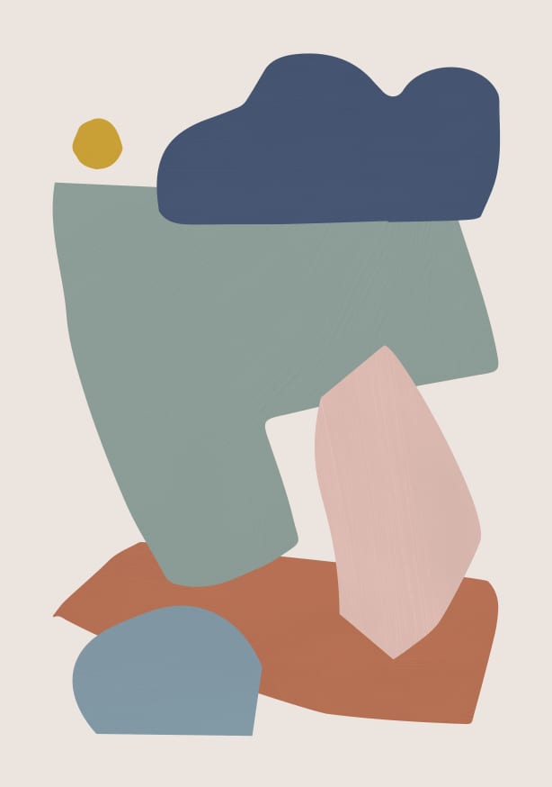 Quadro Collage Pastel I