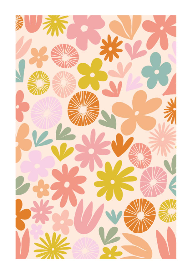 Quadro Colorul Ditsy Flowers - Obrah | Quadros e Posters para Transformar a Parede